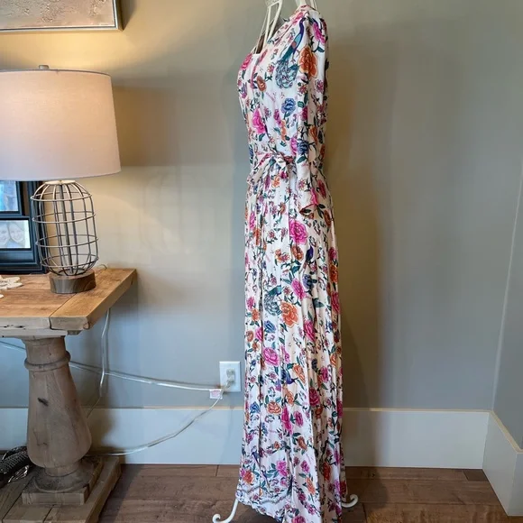 Arnhem Australia wrap maxi dress. Floral high end fabric. Size 8 fits US2 or 4 - Picture 6 of 10
